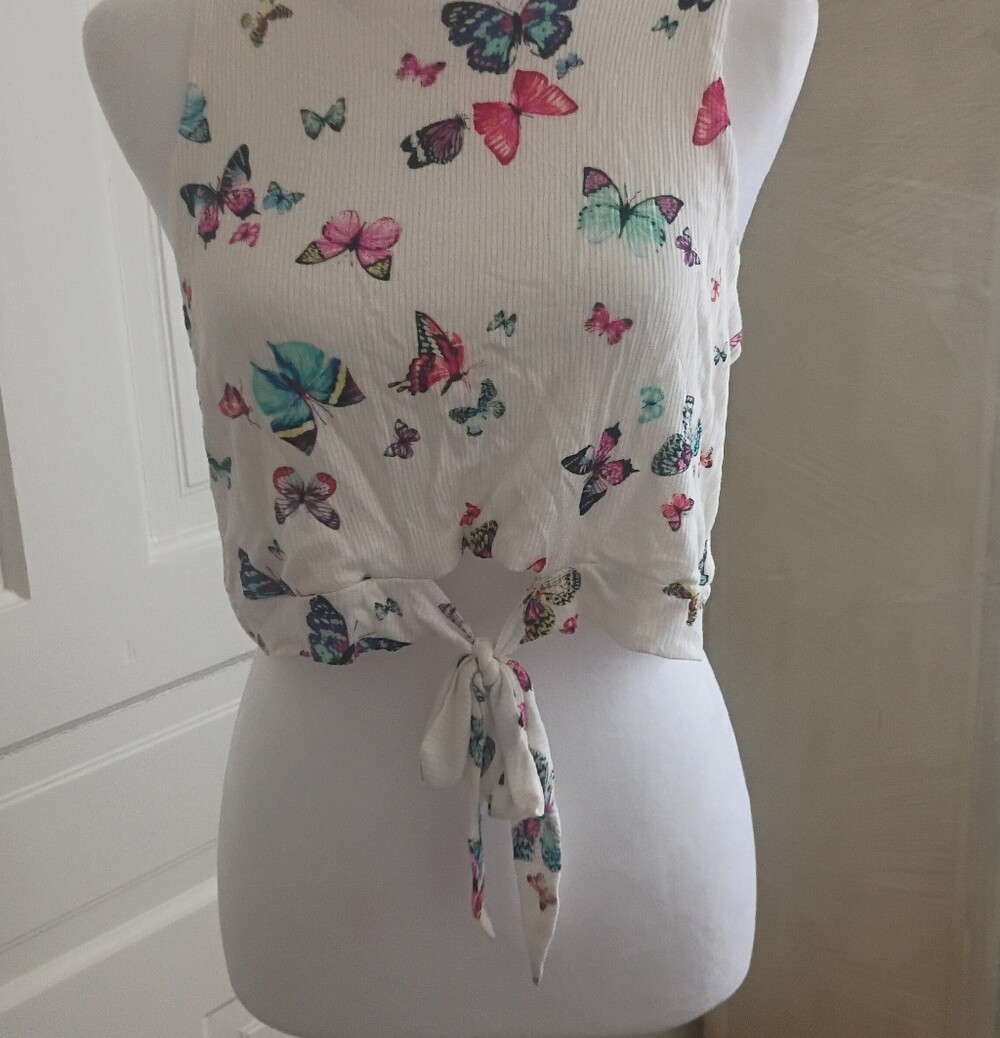 ~Final⭐~Just PollyTie-Front Butterfly Tank Top